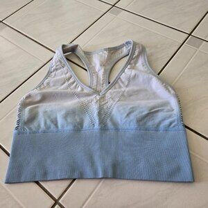 Victoria's Secret PINK Seamless Lightly Lined Sports Bra Blue Ombre S